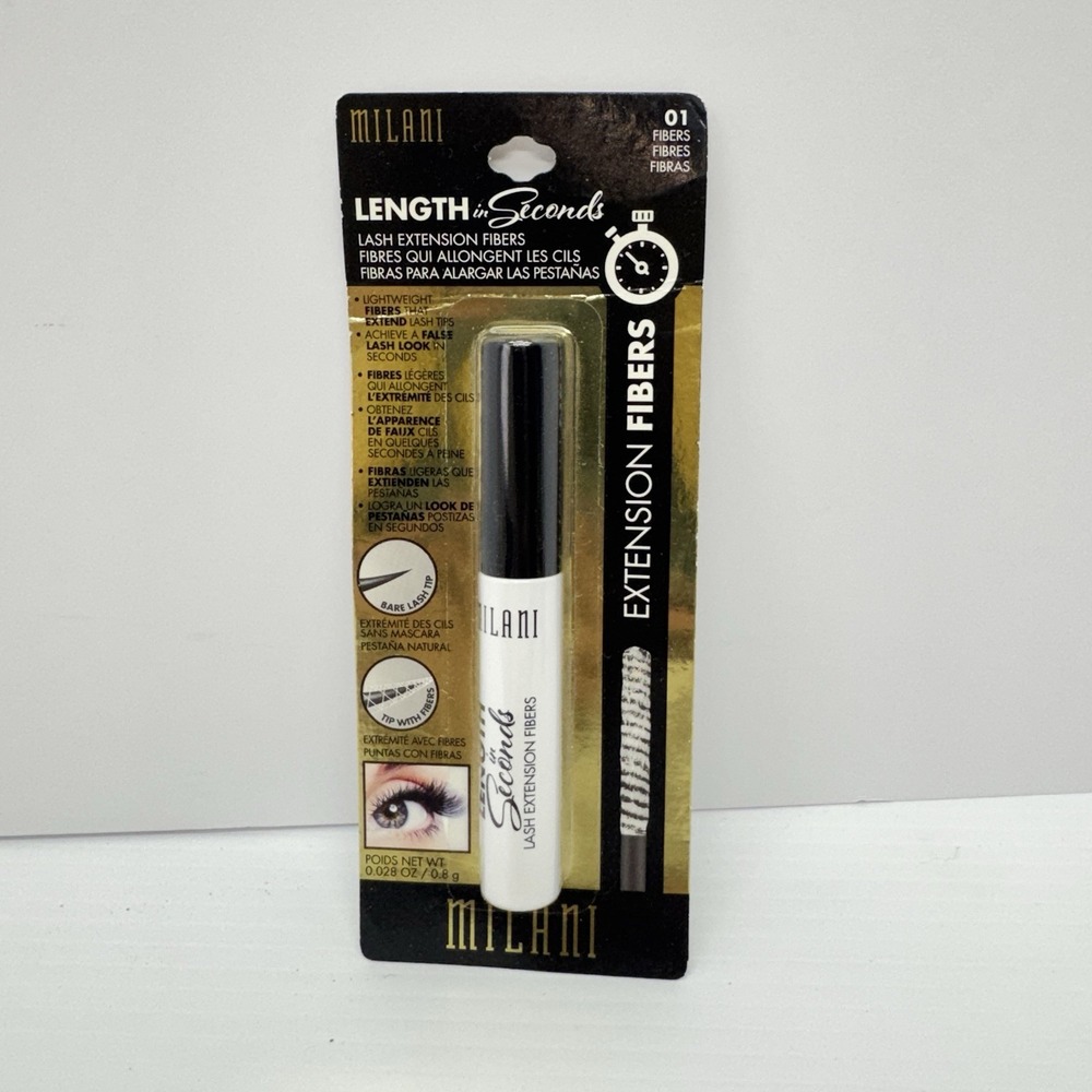 Milani Lenght In Seconds Lash Extension Fibers 01 Brand New